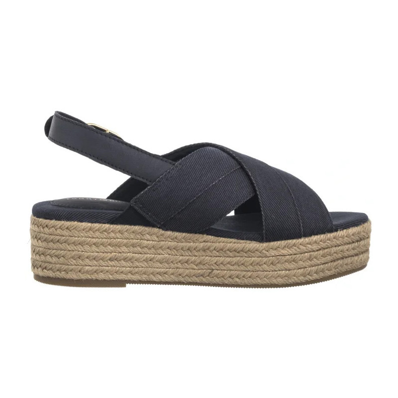 Tommy Hilfiger Denim Espadrille Platform Sandal Space Blue FW0FW08669 DW6 (TH1333-b) sandalai