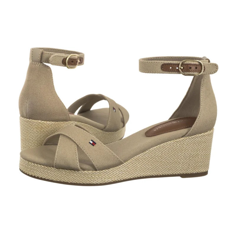 Tommy Hilfiger Flag Criss-Cros Mid Wedge Espad Horseradish FW0FW08481 ACC (TH1337-a)
