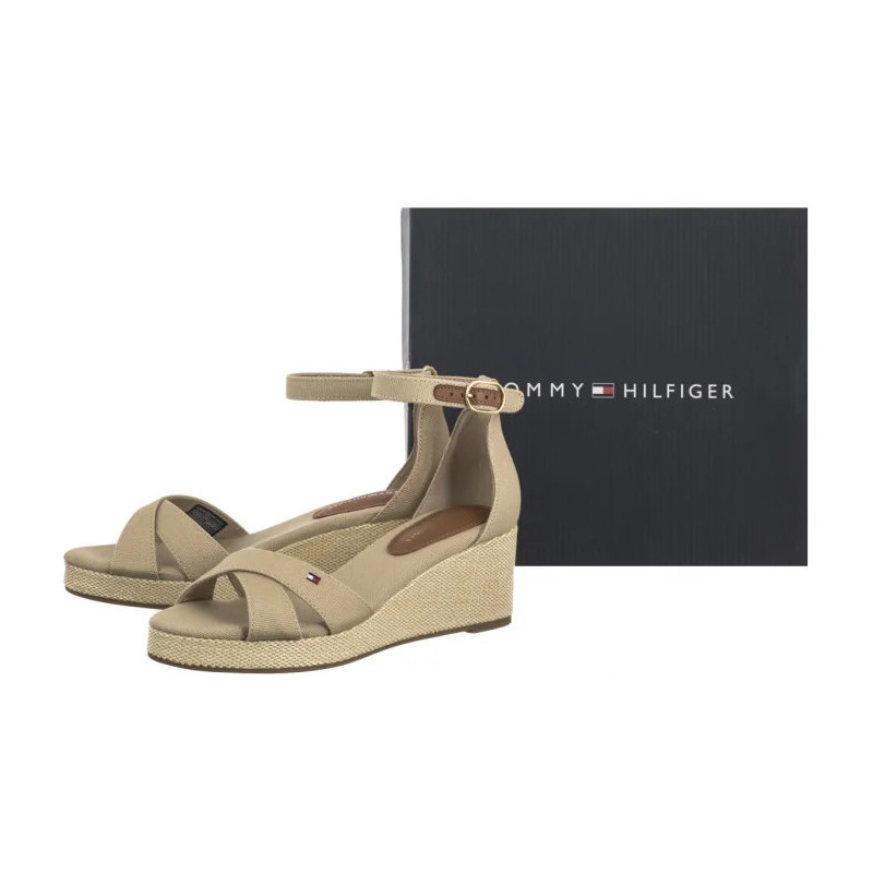 Tommy Hilfiger Flag Criss-Cros Mid Wedge Espad Horseradish FW0FW08481 ACC (TH1337-a)