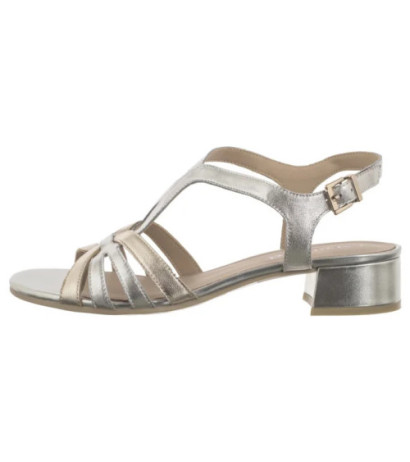 Caprice Srebrne/Złote 9-28200-44 970 Silver/Gold (CP439-a) sandalai