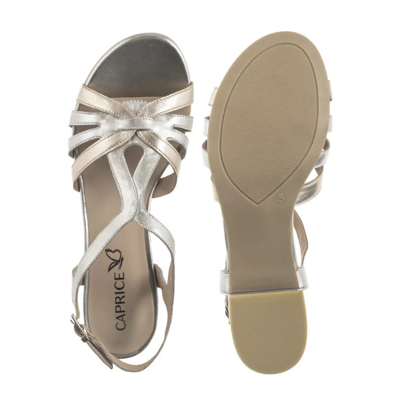 Caprice Srebrne/Złote 9-28200-44 970 Silver/Gold (CP439-a) sandalai