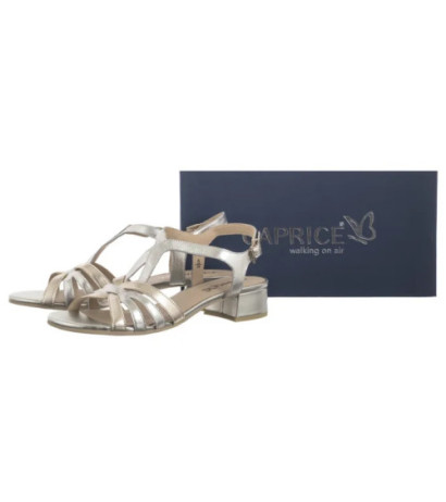 Caprice Srebrne/Złote 9-28200-44 970 Silver/Gold (CP439-a) sandalai
