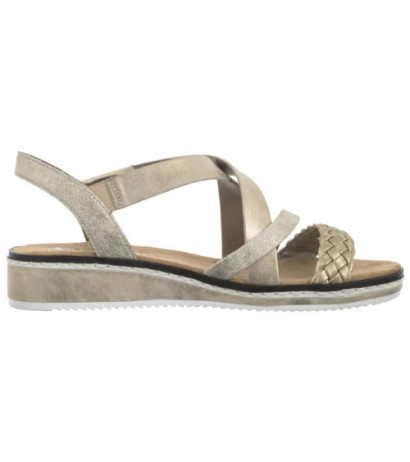 Rieker Złote V3663-90 Gold (RI253-a) sandalai