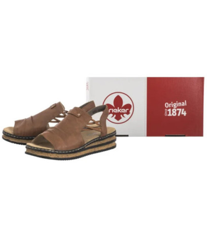 Rieker Brązowe 62962-22 Brown (RI257-a)