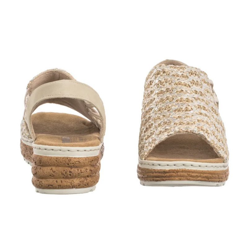 Rieker Beżowe 62741-60 Beige (RI256-b)