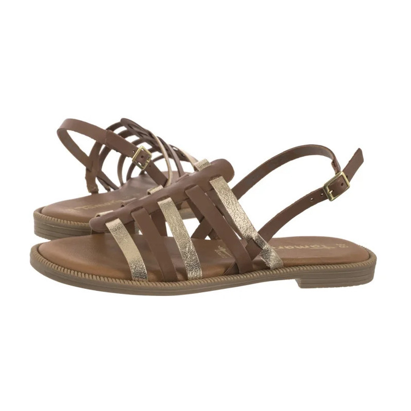 Tamaris Brązowe 1-28104-44 457 Cuoio Comb (TM531-a) sandalai