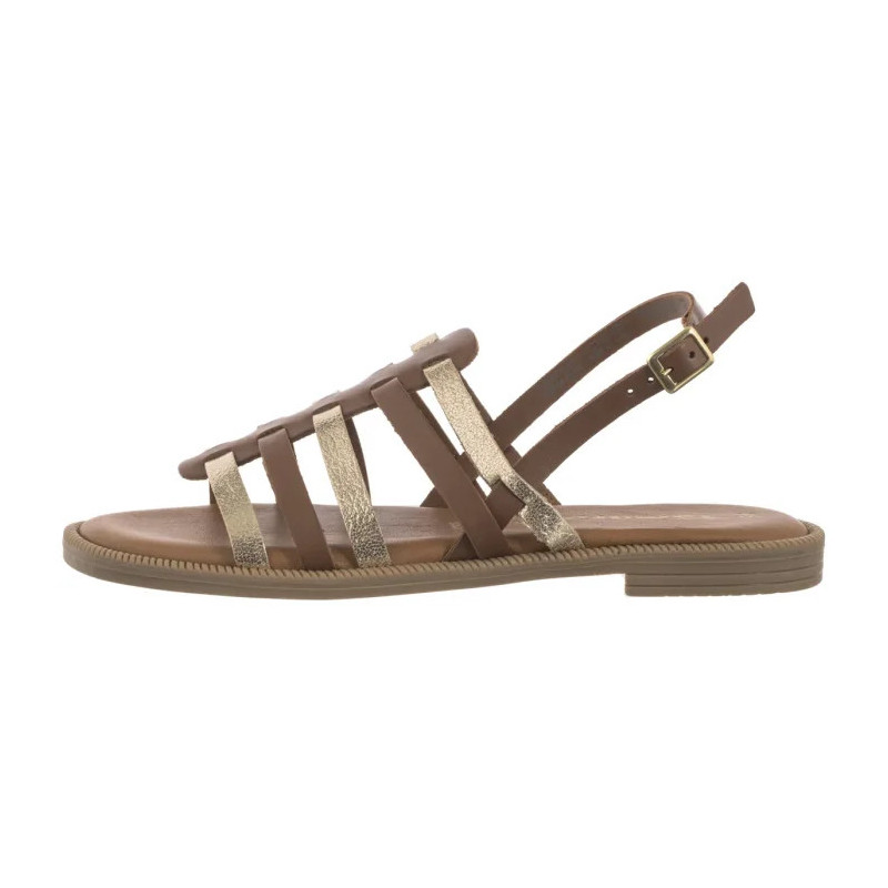 Tamaris Brązowe 1-28104-44 457 Cuoio Comb (TM531-a) sandalai