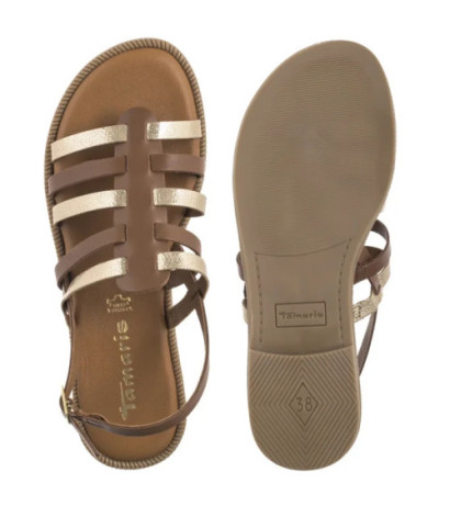 Tamaris Brązowe 1-28104-44 457 Cuoio Comb (TM531-a) sandalai