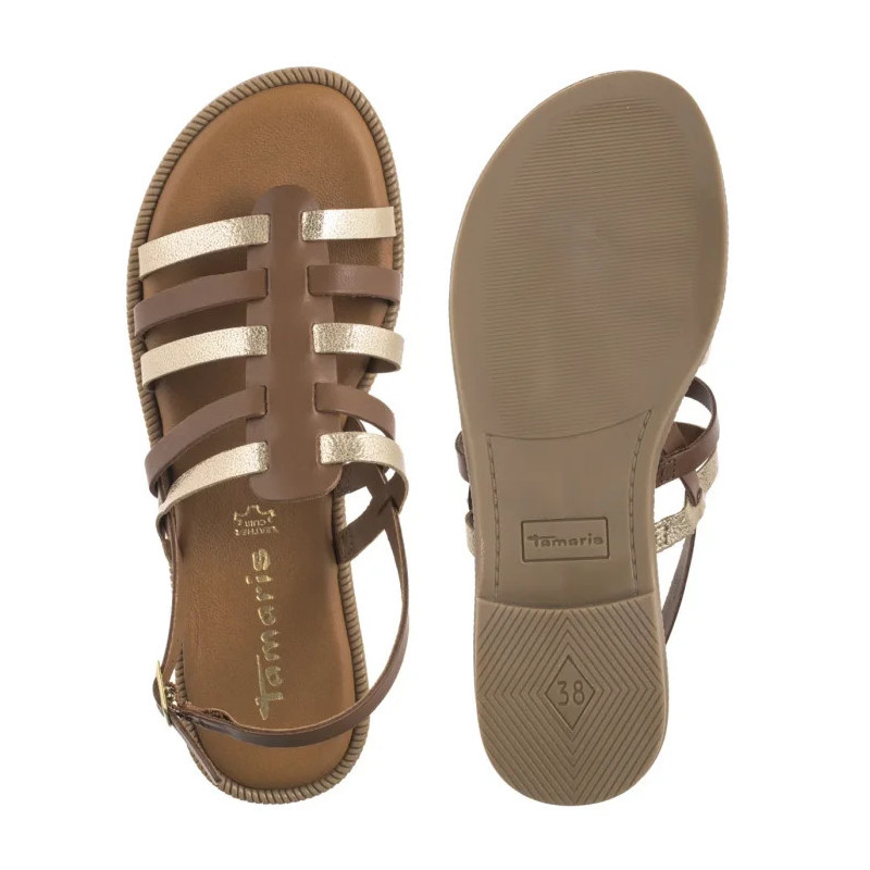Tamaris Brązowe 1-28104-44 457 Cuoio Comb (TM531-a) sandalai
