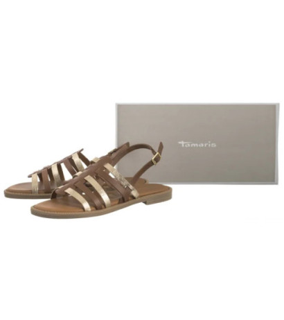 Tamaris Brązowe 1-28104-44 457 Cuoio Comb (TM531-a) sandalai