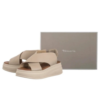 Tamaris Beżowe 1-28303-44 418 Ivory (TM538-a) sandalai