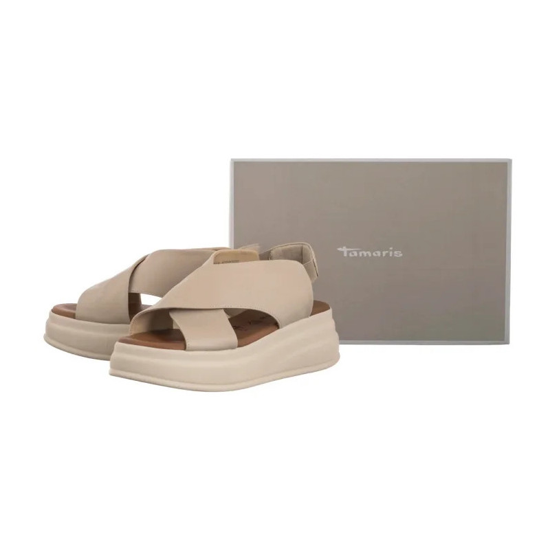 Tamaris Beżowe 1-28303-44 418 Ivory (TM538-a) sandalai