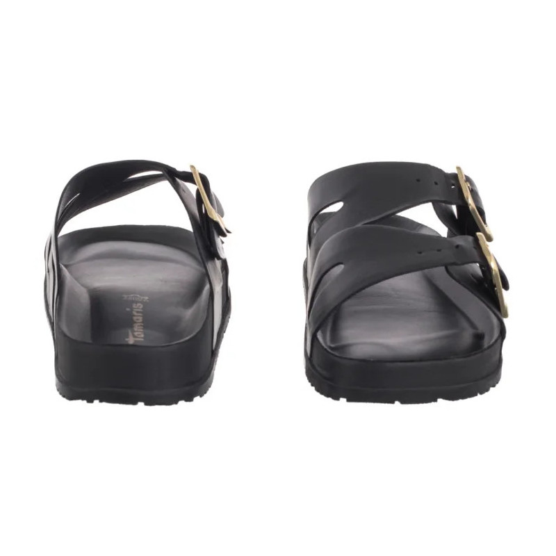 Tamaris Czarne 1-27500-44 003 Black Leather (TM539-a) Moteriški batai/šlepetės