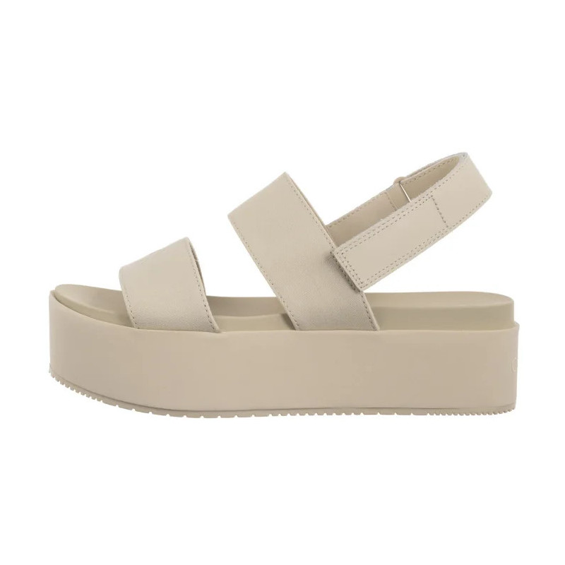 Calvin Klein Flatform Sandal Sling In Triple Turtle Dove YW0YW01788 AEO (CK652-a) sandalai