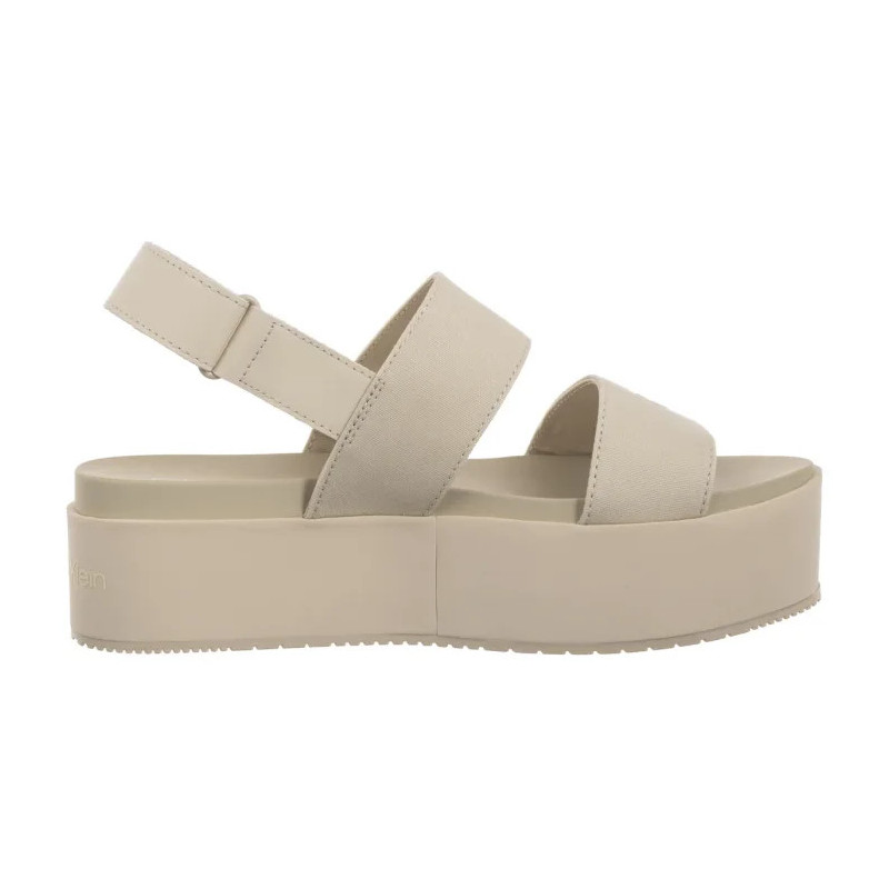 Calvin Klein Flatform Sandal Sling In Triple Turtle Dove YW0YW01788 AEO (CK652-a) sandalai