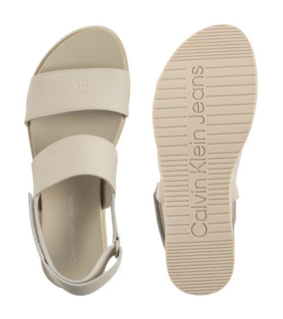 Calvin Klein Flatform Sandal Sling In Triple Turtle Dove YW0YW01788 AEO (CK652-a) sandalai