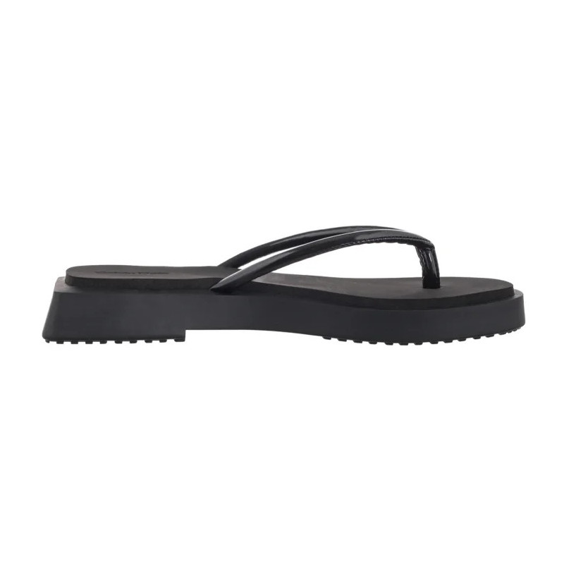Calvin Klein Sq Low Wedge Sandal Stitch Triple Black YW0YW01716 0GJ (CK653-a) šlepetės