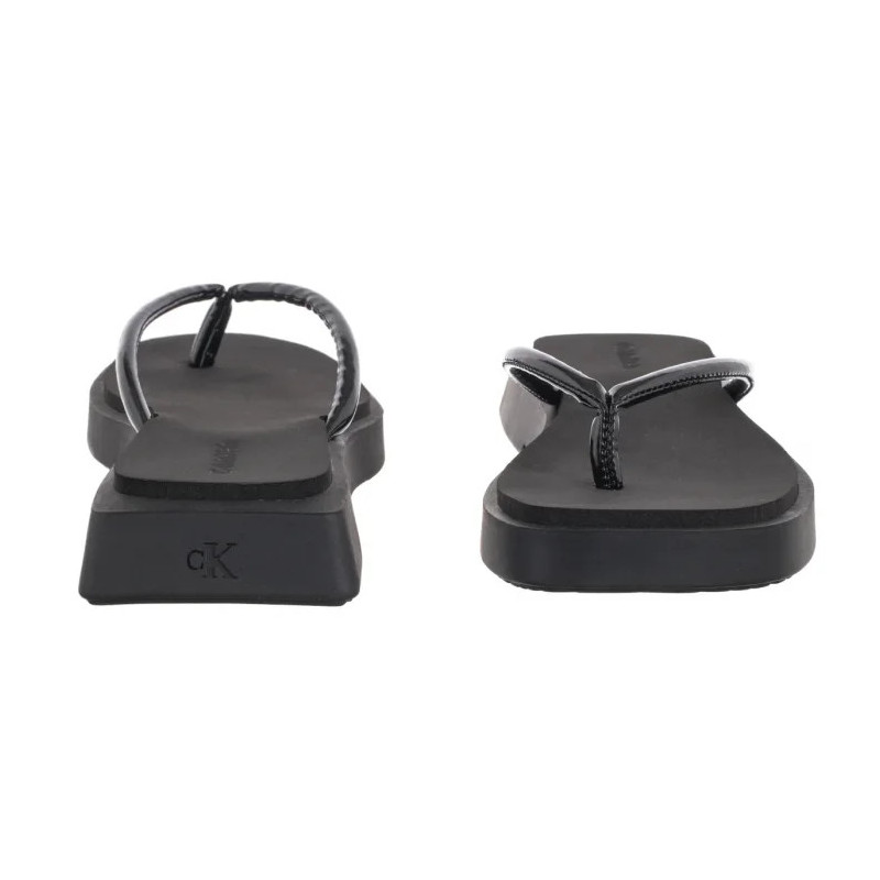 Calvin Klein Sq Low Wedge Sandal Stitch Triple Black YW0YW01716 0GJ (CK653-a) šlepetės