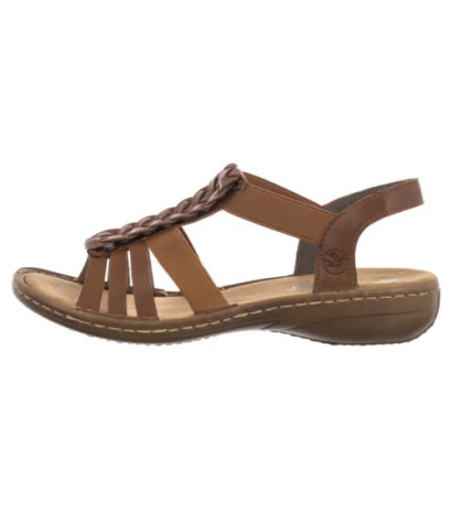 Rieker Brązowe 60809-24 Brown (RI262-a) sandalai