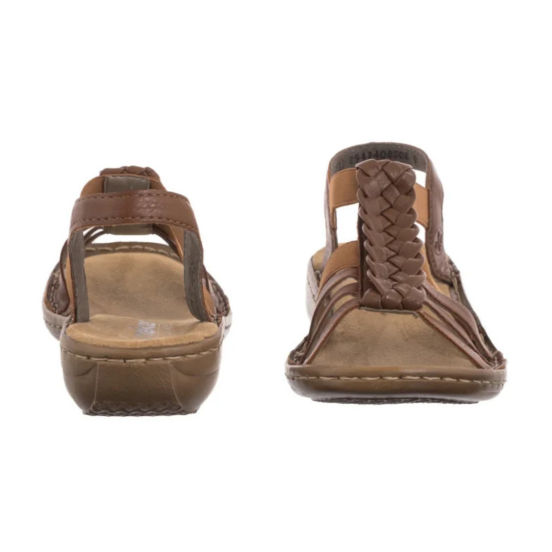 Rieker Brązowe 60809-24 Brown (RI262-a) sandalai