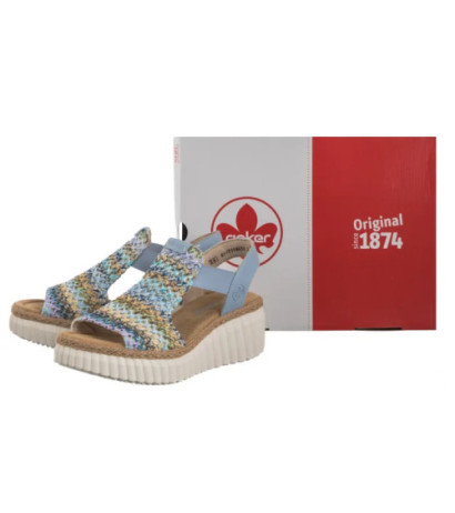 Rieker Niebieskie 69172-91 Multi (RI268-a)