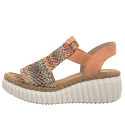 Rieker Pomarańczowe 69172-92 Multi (RI268-b)