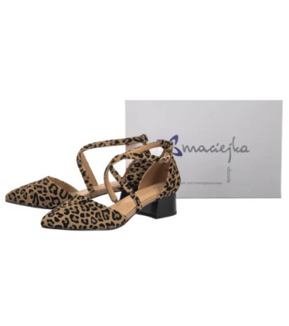 Maciejka Beżowe w Panterkę K6807-43/00-1 (MA1350-a) sandalai