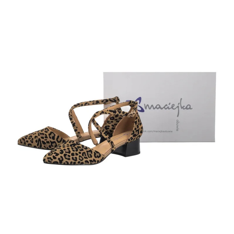 Maciejka Beżowe w Panterkę K6807-43/00-1 (MA1350-a) sandalai