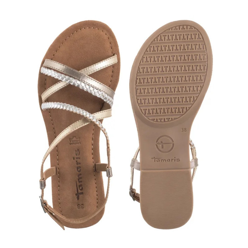 Tamaris Złote/Srebrne 1-28139-44 116 Chapagne Comb (TM545-a) sandalai