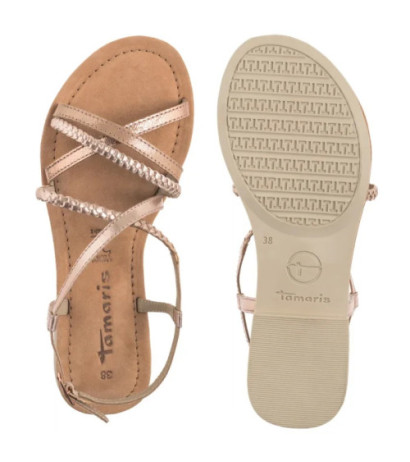 Tamaris Różowe 1-28139-44 952 Rose Metallic (TM545-b) sandalai