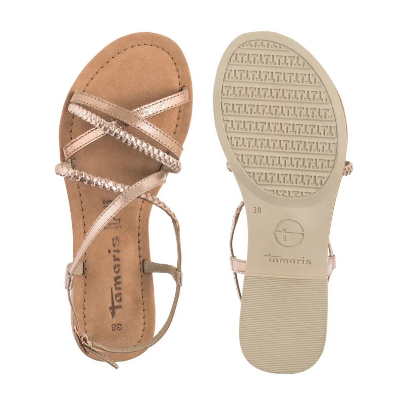 Tamaris Różowe 1-28139-44 952 Rose Metallic (TM545-b) sandalai