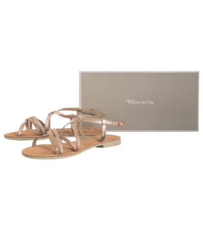 Tamaris Różowe 1-28139-44 952 Rose Metallic (TM545-b) sandalai