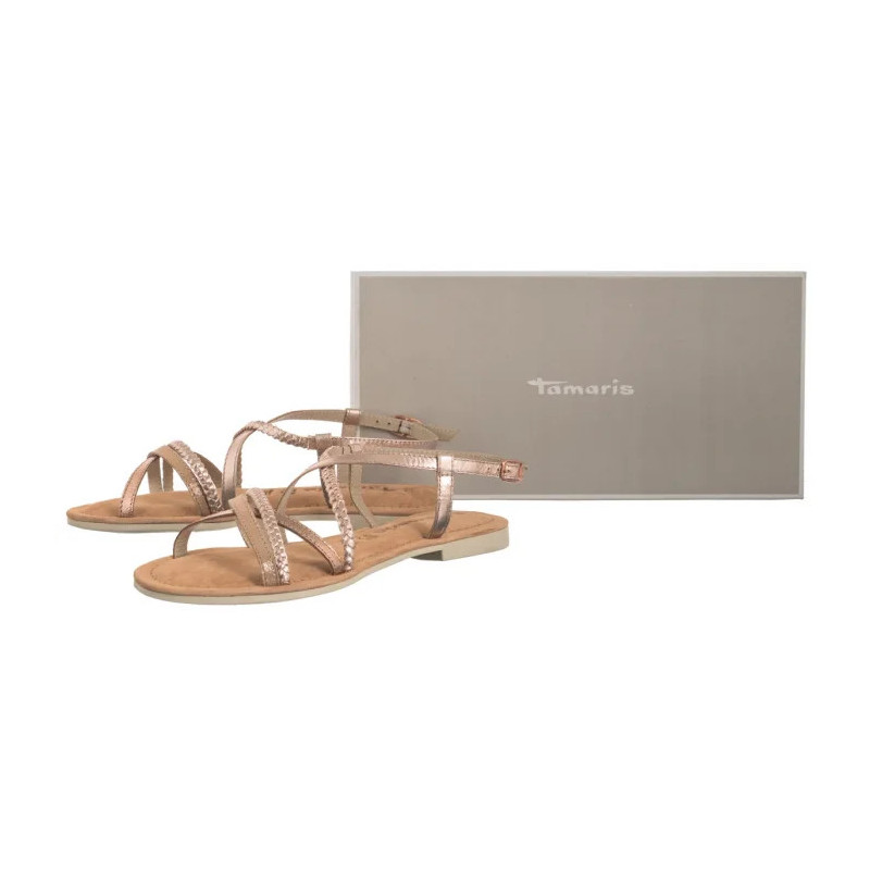 Tamaris Różowe 1-28139-44 952 Rose Metallic (TM545-b) sandalai