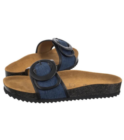 Caprice Granatowe 9-27400-44 891 Jeans/Black  (CP442-a) Moteriški batai/šlepetės