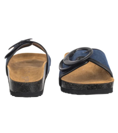 Caprice Granatowe 9-27400-44 891 Jeans/Black  (CP442-a) Moteriški batai/šlepetės