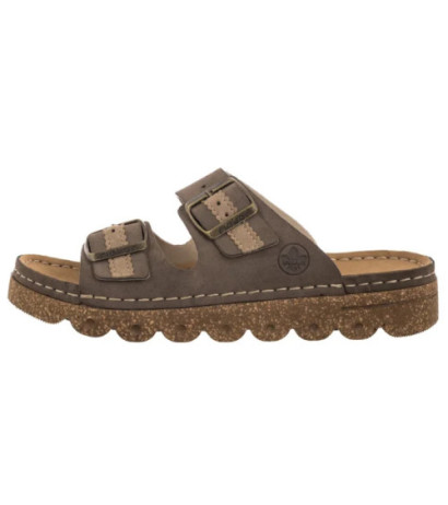 Rieker Brązowe V8751-24 Brown (RI275-a) Moteriški batai/šlepetės