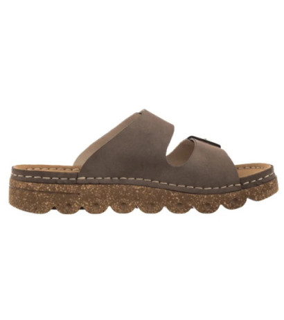 Rieker Brązowe V8751-24 Brown (RI275-a) Moteriški batai/šlepetės