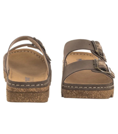 Rieker Brązowe V8751-24 Brown (RI275-a) Moteriški batai/šlepetės