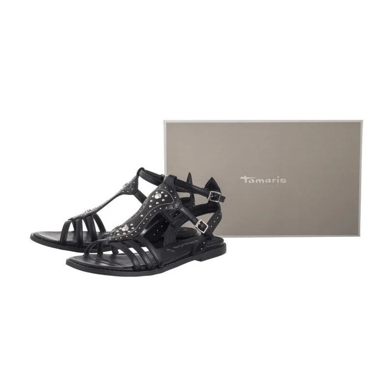 Tamaris Czarne 1-28147-44 001 Black (TM548-a) sandalai