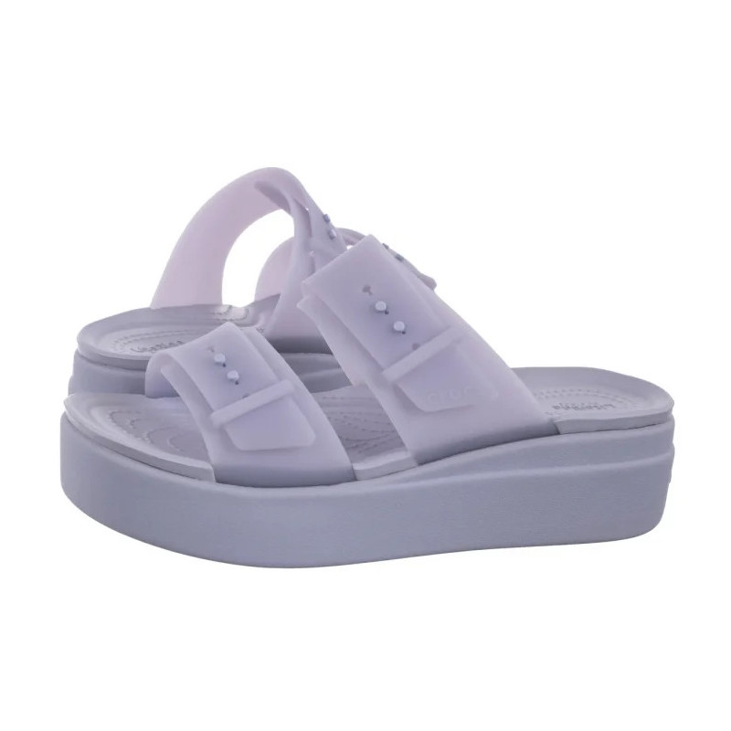 Crocs Brooklyn Buckle Frosted Low Wedge Purple Moon 210980-5BR (CR368-a) Moteriški batai/šlepetės