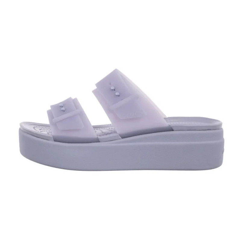 Crocs Brooklyn Buckle Frosted Low Wedge Purple Moon 210980-5BR (CR368-a) Moteriški batai/šlepetės