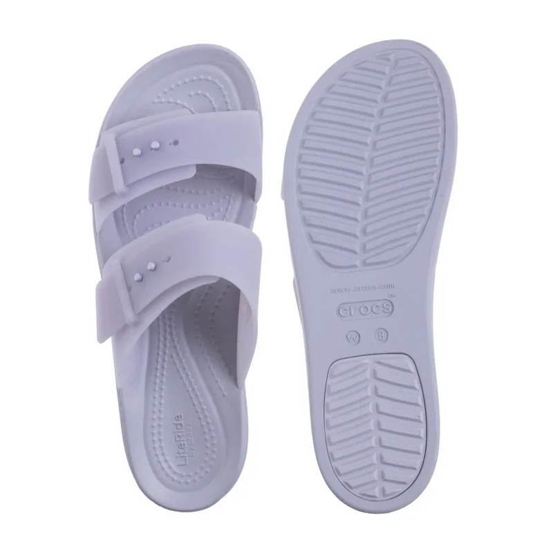 Crocs Brooklyn Buckle Frosted Low Wedge Purple Moon 210980-5BR (CR368-a) Moteriški batai/šlepetės