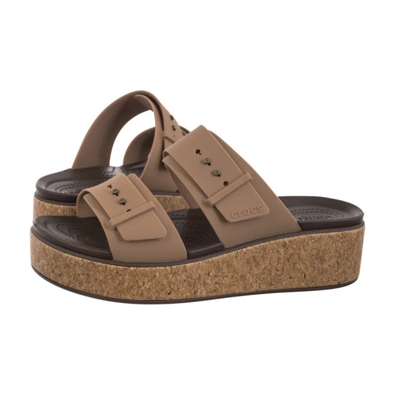 Crocs Brooklyn Cork Buckle Milk Chocolate 211252-2JJ (CR369-a) 