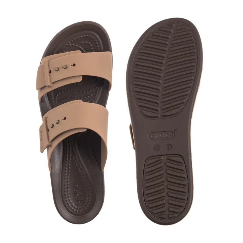 Crocs Brooklyn Cork Buckle Milk Chocolate 211252-2JJ (CR369-a) batai