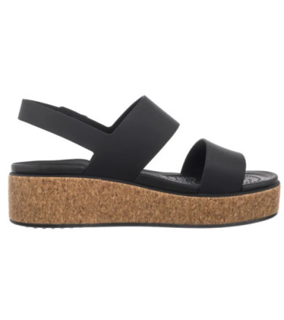 Crocs Brooklyn Cork Low Wedge Black 211144-060 (CR370-a) sandalai