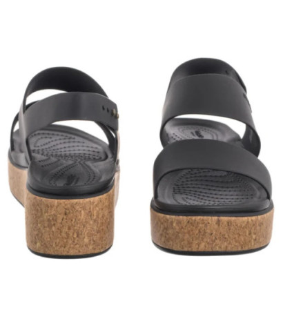 Crocs Brooklyn Cork Low Wedge Black 211144-060 (CR370-a) sandalai