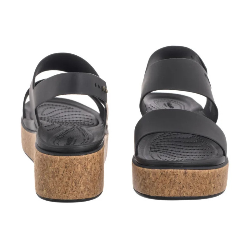 Crocs Brooklyn Cork Low Wedge Black 211144-060 (CR370-a) sandalai