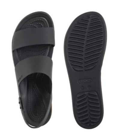Crocs Brooklyn Cork Low Wedge Black 211144-060 (CR370-a) sandalai