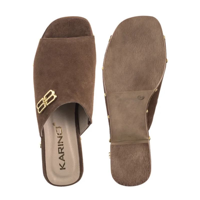 Karino Brązowe 5093/015-P (KN28-a) Moteriški batai/šlepetės