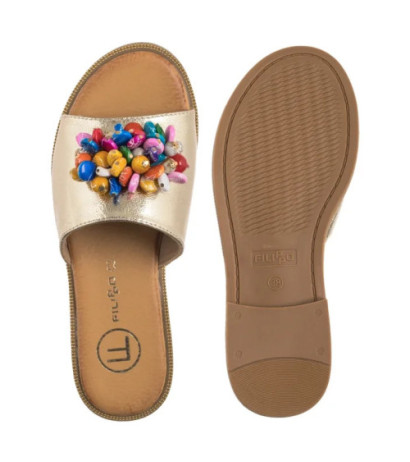 Filippo Złote DK6233/25 GO (FO165-a) Moteriški batai/šlepetės